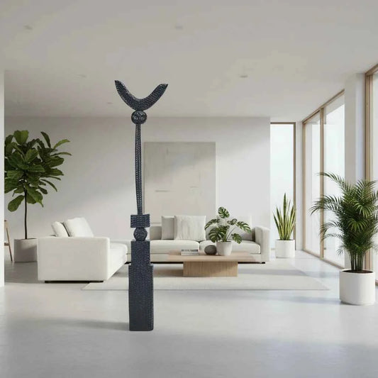 GROUNDING TOTEM FLOOR SCULPTURE | XL 190 CM | BLACK