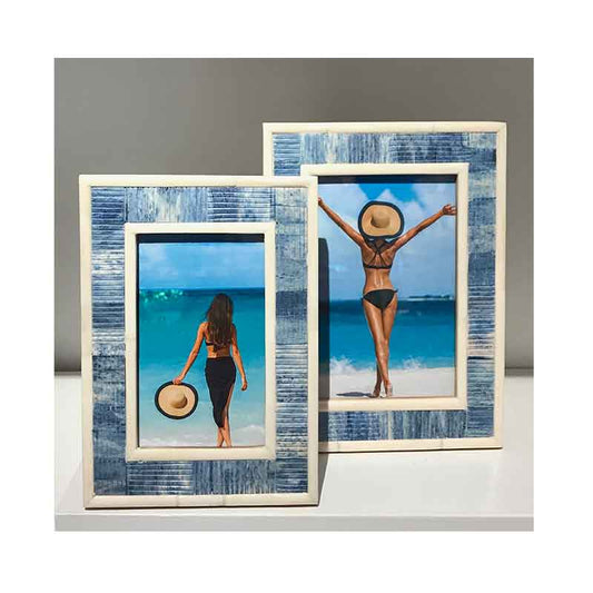 Carved Blue Bone Frames