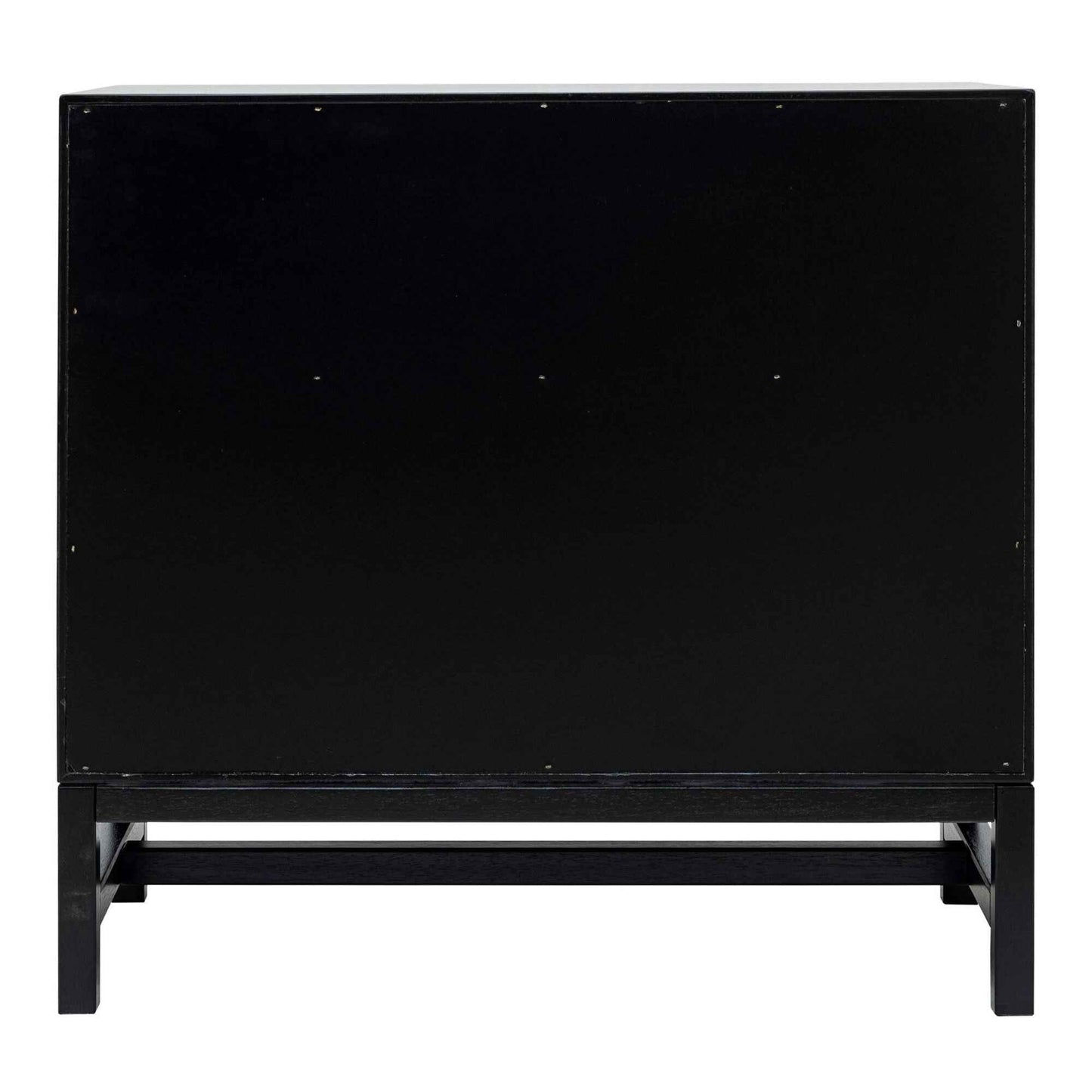 MORA STORAGE CABINET | 2-DOOR | BLACK +NATURAL RAFFIA