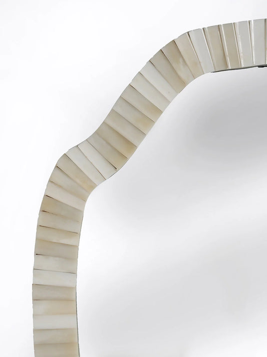 Handcrafted Wooden & Raw Bone Inlay Mirror Frame -Hansa Handicraft - Hansa Handicraft