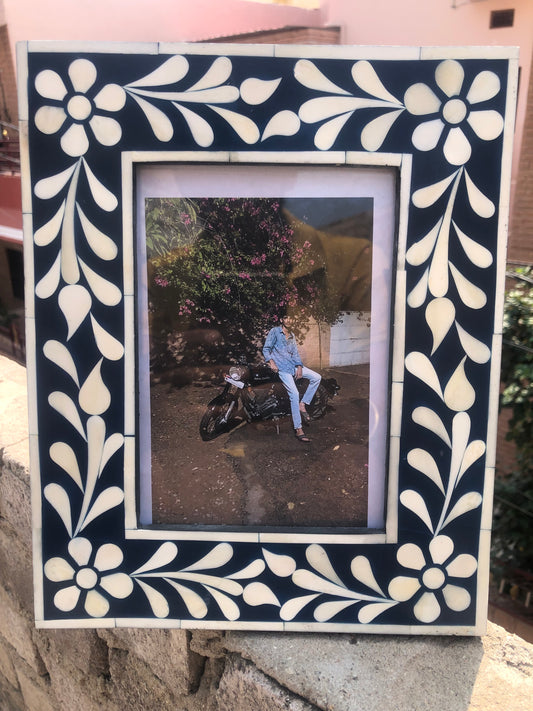 Bone Inlay Handmade Antique Home Decor Furniture Photo Frame - Hansa Handicraft