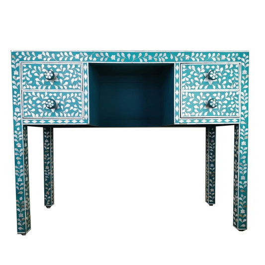 Mother of Pearl 4 Drawer Console Table Handmade with Customized. - Hansa Handicraft