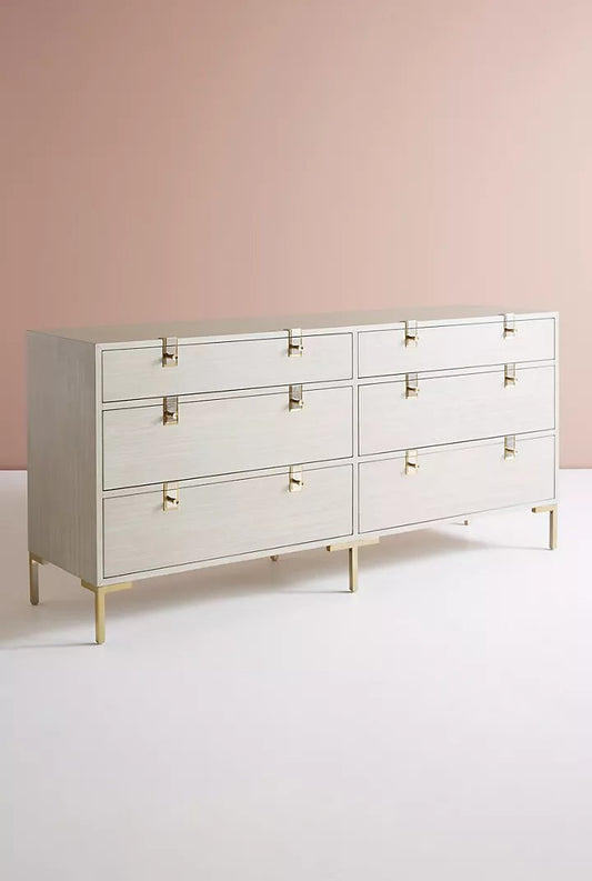 Ingram Six-Drawer Dresser| Modern Dresser Chest Of 6 Drawers - Hansa Handicraft