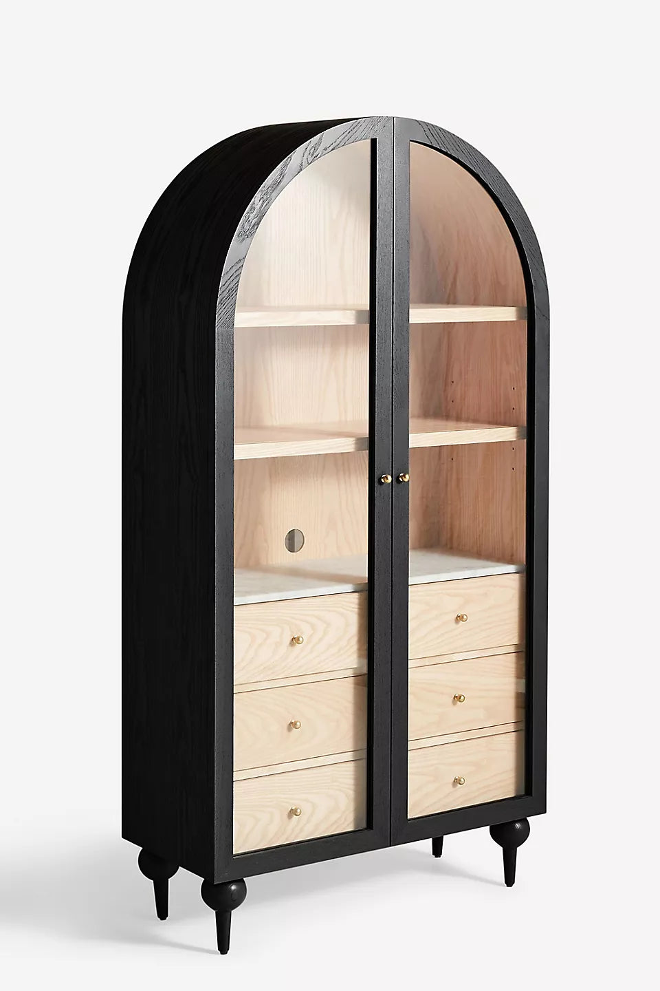 Marble Top Three-Drawer Storage Cabinet. - hansa handicraft
