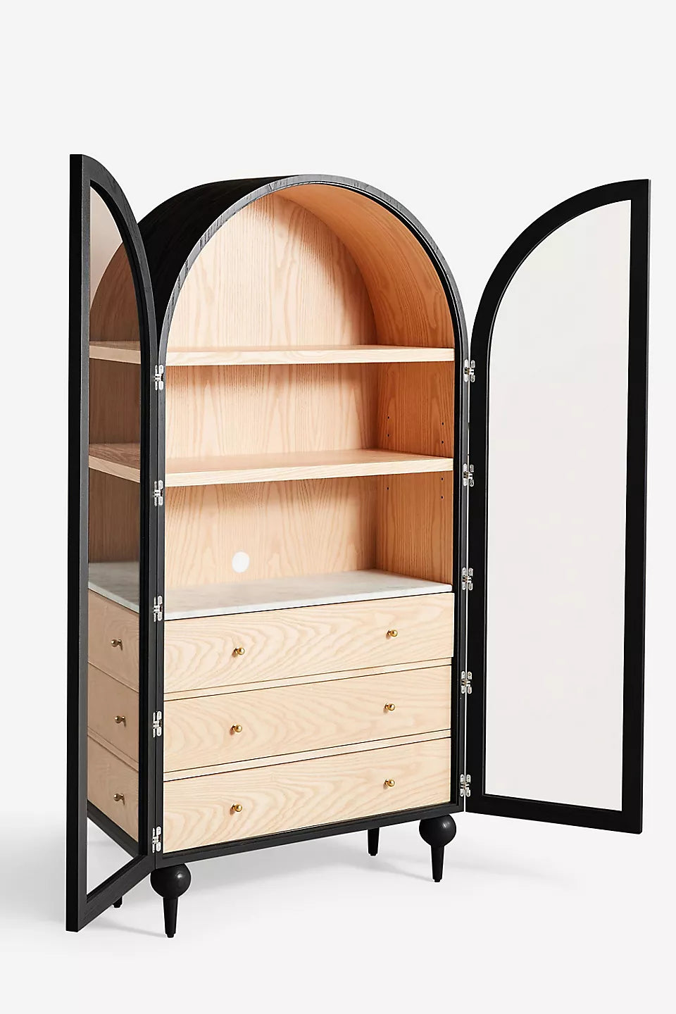 Marble Top Three-Drawer Storage Cabinet. - hansa handicraft