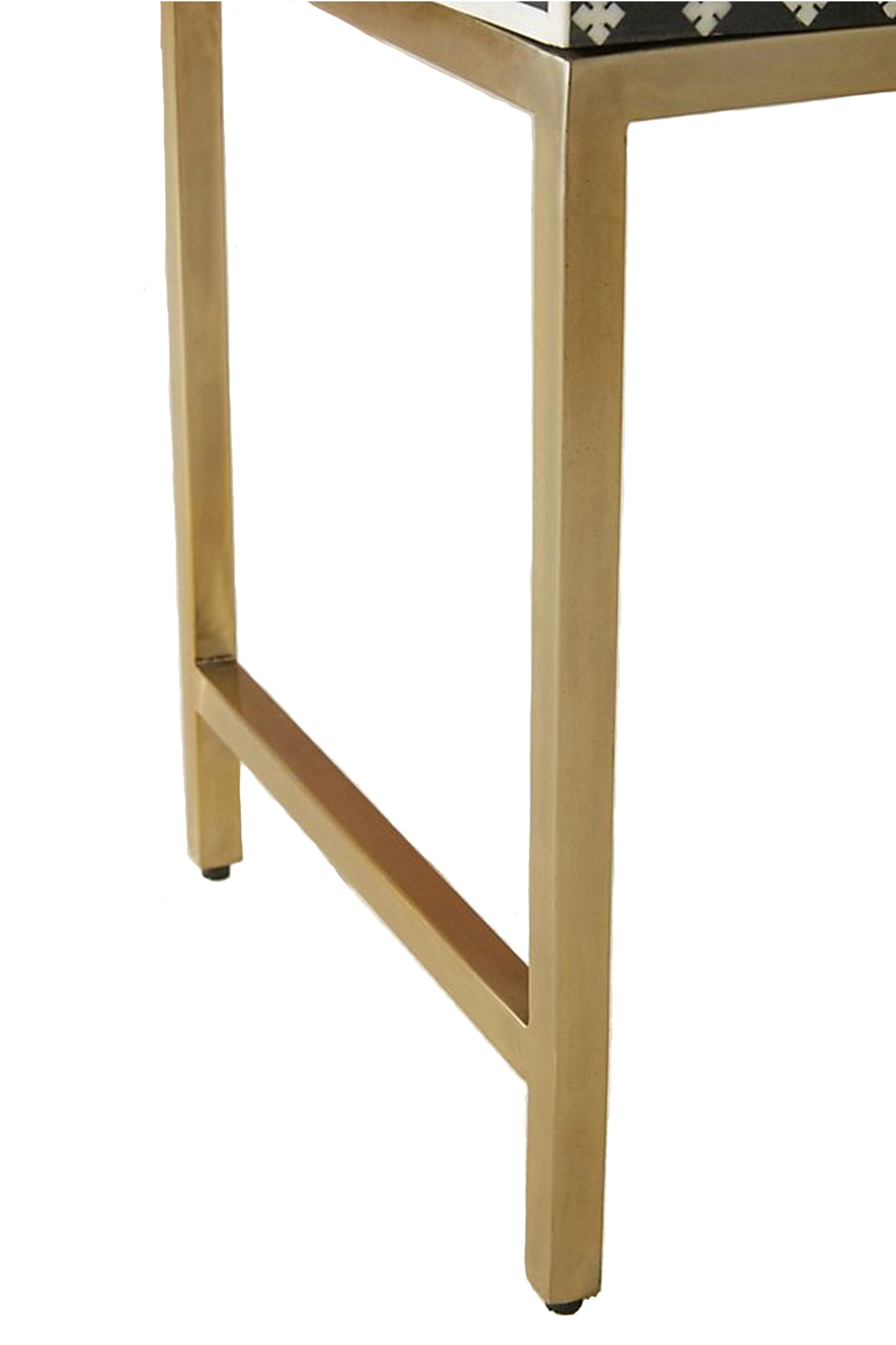 Handmade Bone Inlay Modern Floral Pattern Bedside Table with 1 Drawer for Home and Office Decor - Hansa Handicraft