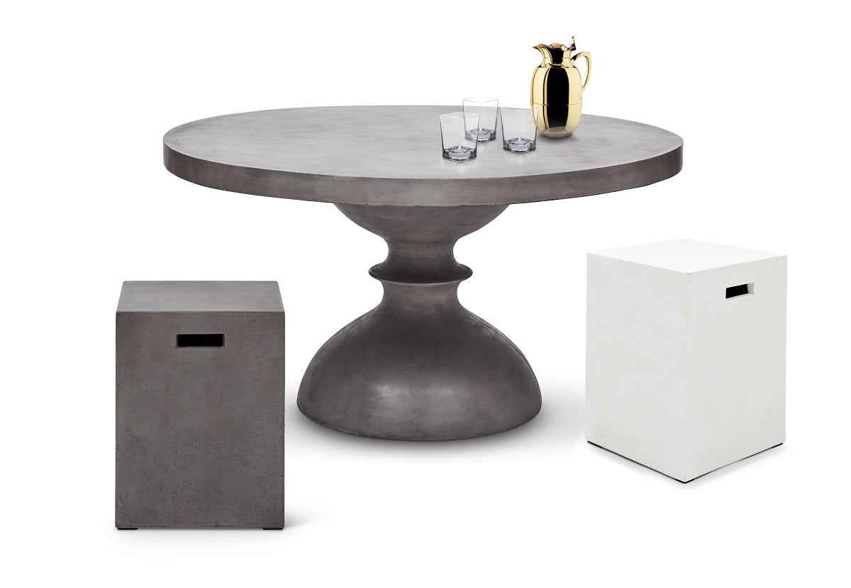 5' ROUND CONCRETE SPINDLE DINING TABLE