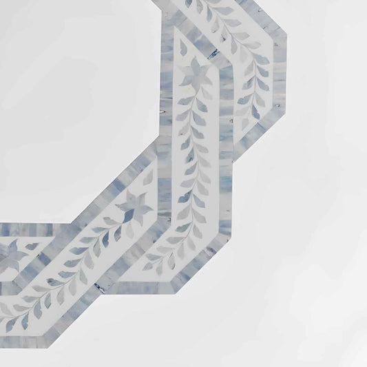 Handcrafted Bone Inlay Mirror Frame Elegant Decorative Wall Mirror with Intricate Floral and Geometric Patterns Statement Piece for Living Room, Bedroom or Entryway Décor