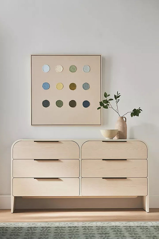 Sammi Six-Drawer Dresser | Modern Dresser Chest Of 6 Drawers - Hansa Handicraft