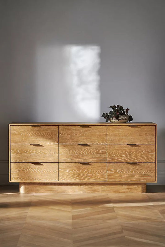 Aletta Nine-Drawer Dresser | Modern Dresser Chest of 9 Drawers - Hansa Handicraft