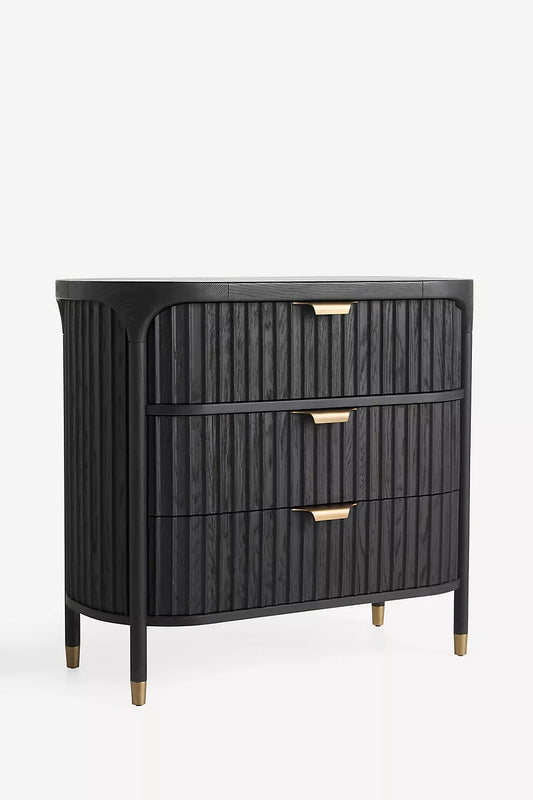 This is a stylish three-drawer dresser with a mid-century modern aesthetic - hansa handicraft - Hansa Handicraft