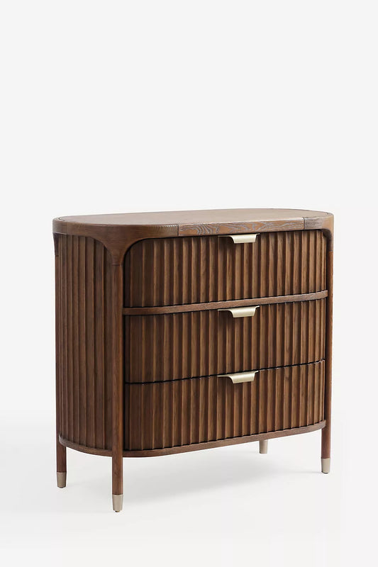 This is a stylish three-drawer dresser with a mid-century modern aesthetic- hansa handicraft - Hansa Handicraft