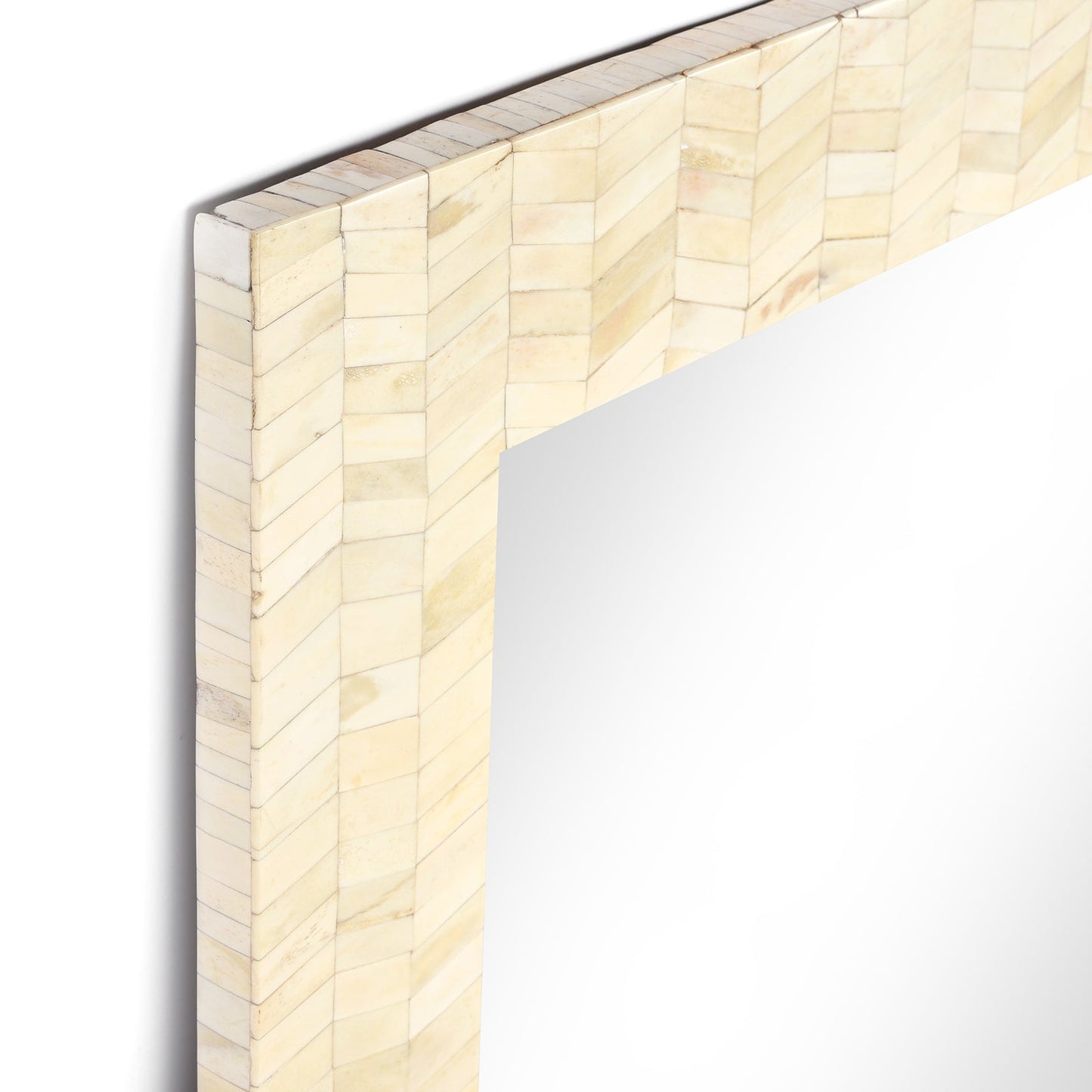 Bone Inlay Mirror Frame Handmade Decor Design Wood Frame Entryway, Hallway, Living Room, Closet Mirror - Hansa Handicraft