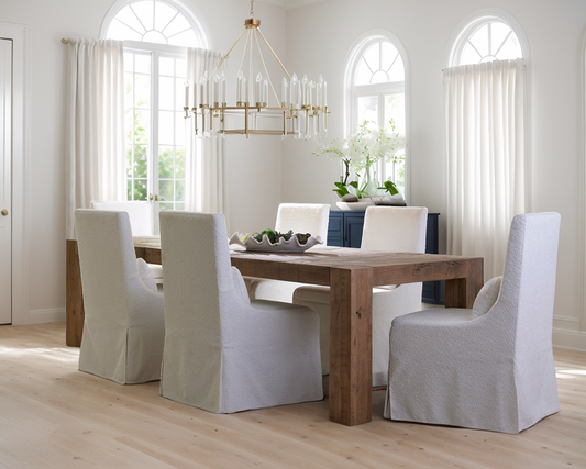 ALDAN RUSTIC OAK EXTENSION DINING TABLE