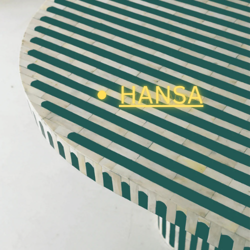 Elegance Dining Table – Green & White - Hansa Handicrafts