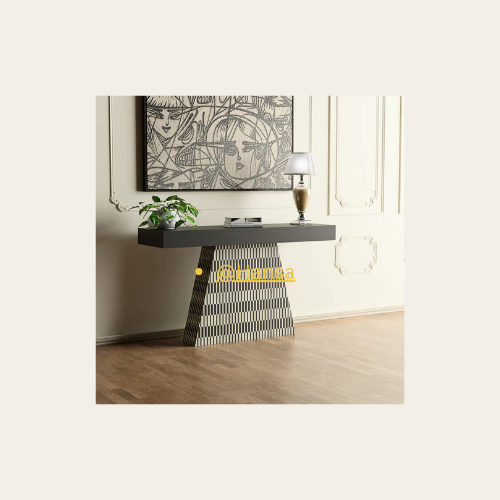 NOIR STRIPED CONSOLE TABLE-HANSA HANDICRAFT - Hansa Handicraft