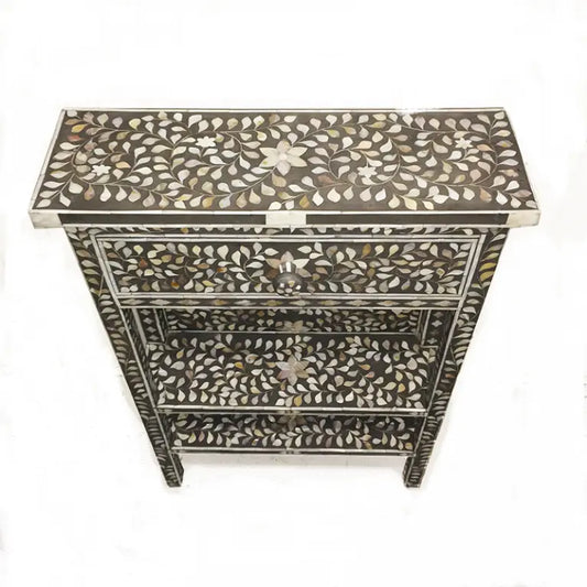 Grey Mother of Pearl Telephone Table-hansa industries - Hansa Handicraft