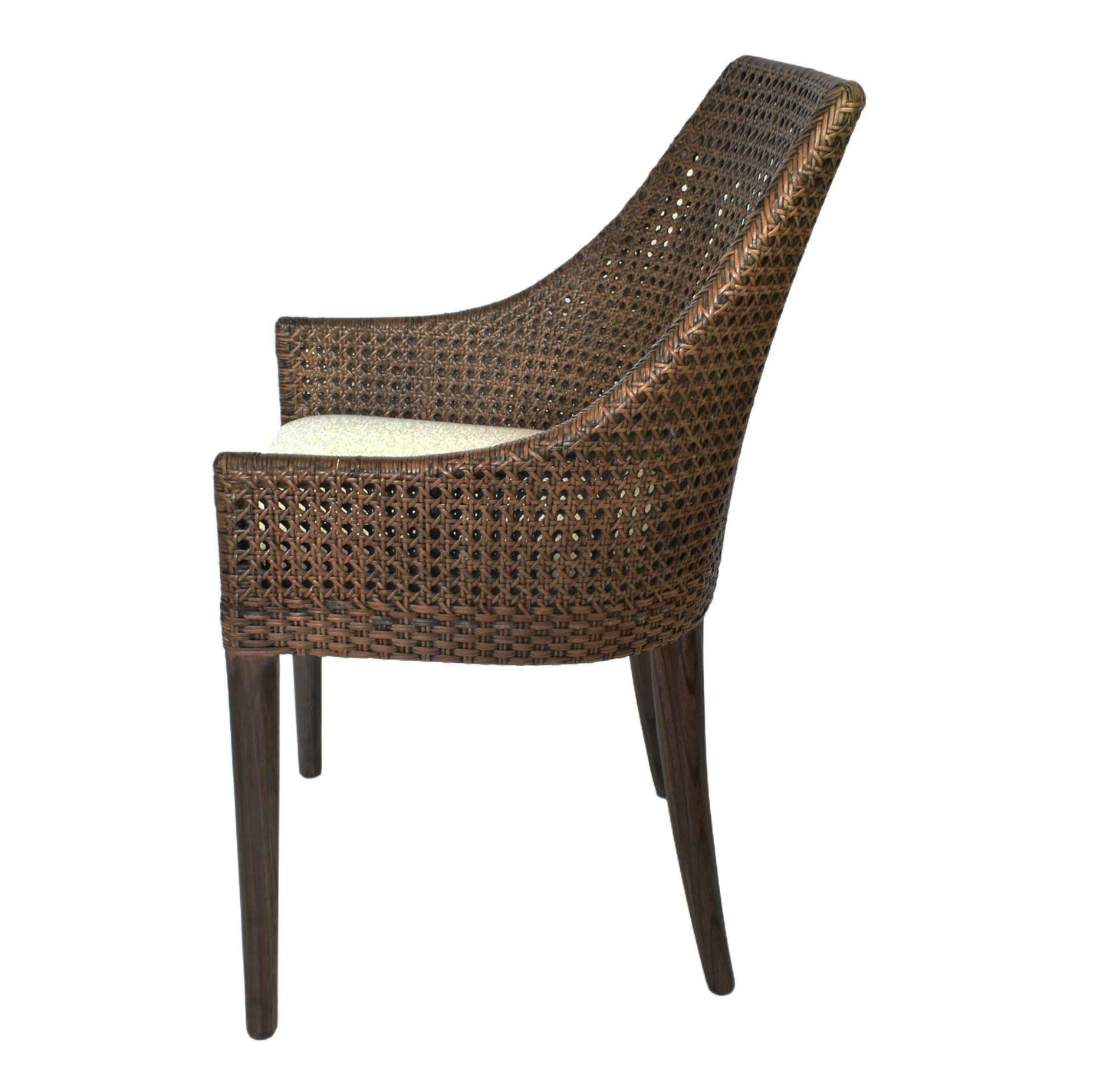 Classic Weave Dark Rattan Dining Chair