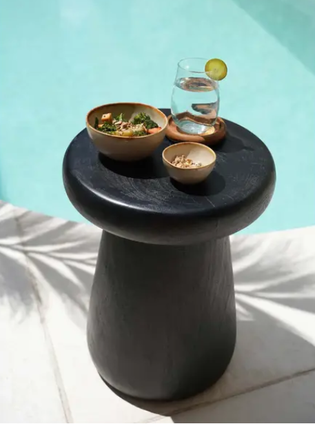 GAGAN SIDE TABLE - STOOL | BLACK | IN-OUTDOORS