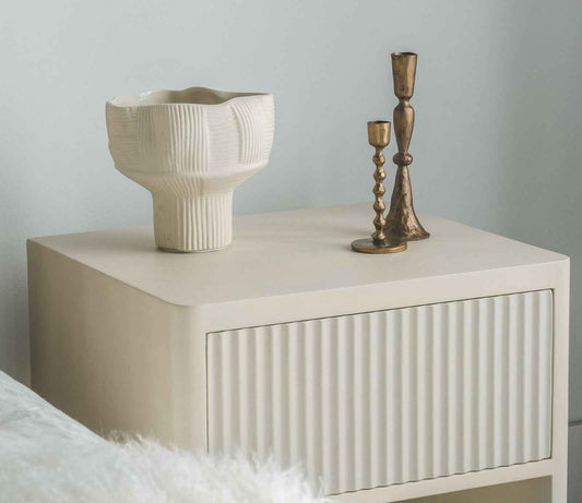 MAEVE (BED)SIDE TABLE | 1-DRAWER + 1-SHELF | BUFF