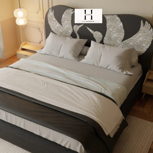 Celeste Crane Inlay Bed- hansa handicrafts - Hansa Handicraft