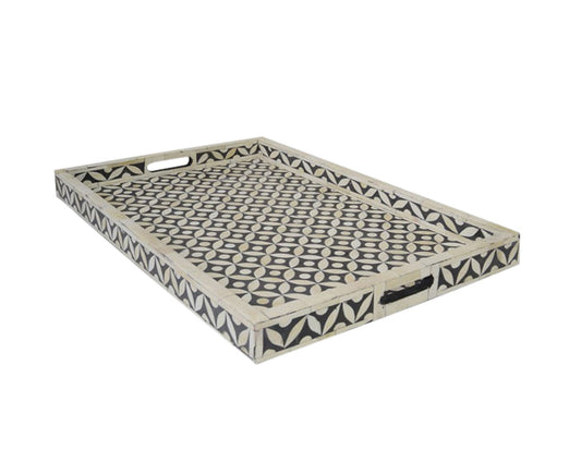 Handmade Bone Inlay Customized Serving Tray for Home Decor, Tray for Wedding, Tray for Restaurant, Tray for Coffee Table, Tray for Decor - Hansa Handicraft