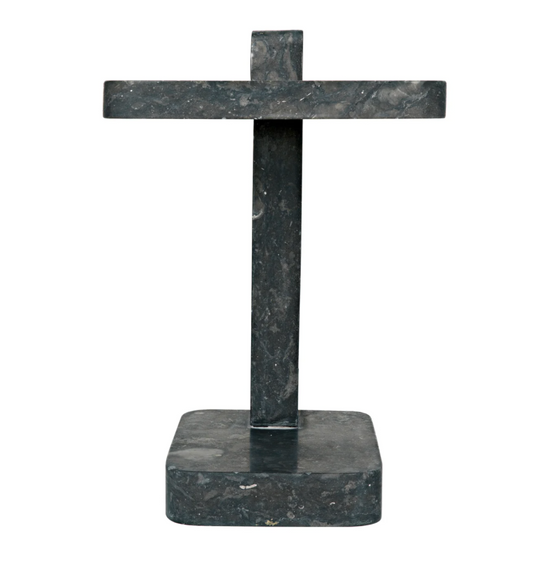 North Side Black Marble Side Table