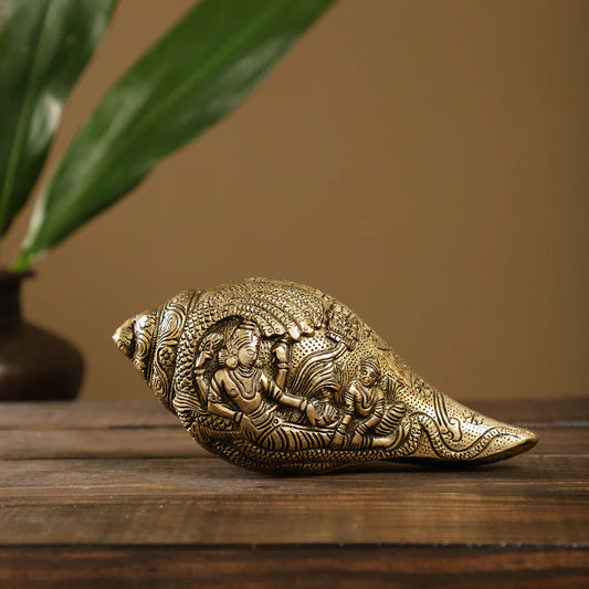 Maha Vishnu Sankh Brass - Hansa Handicraft