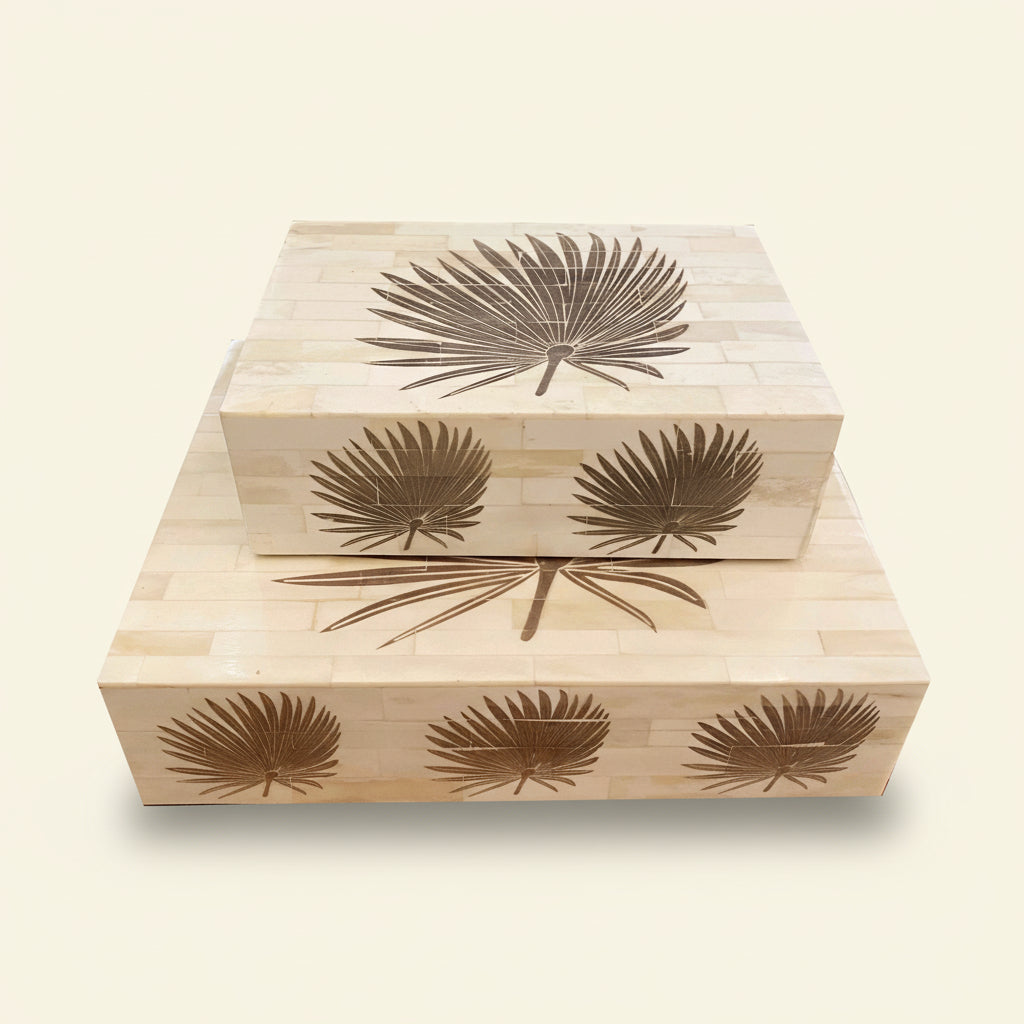 Palm Leaf Etched Box