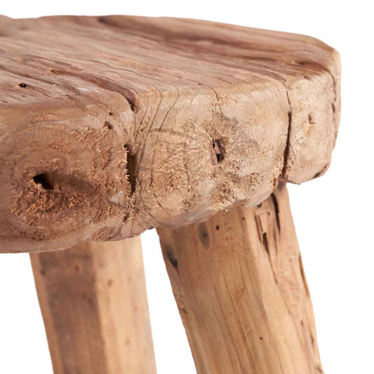 MARABUNTA RUSTIC SIDE TABLE - STOOL | RECLAIMED TEAK | IN-OUTDOORS