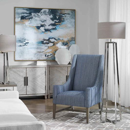 ALEXUS POLISHED CHROME FLOOR LAMP