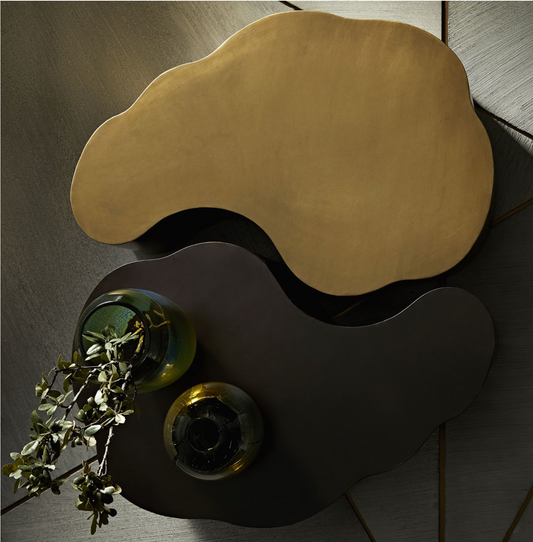 Meadow Cocktail Table in Antique Brass Finish