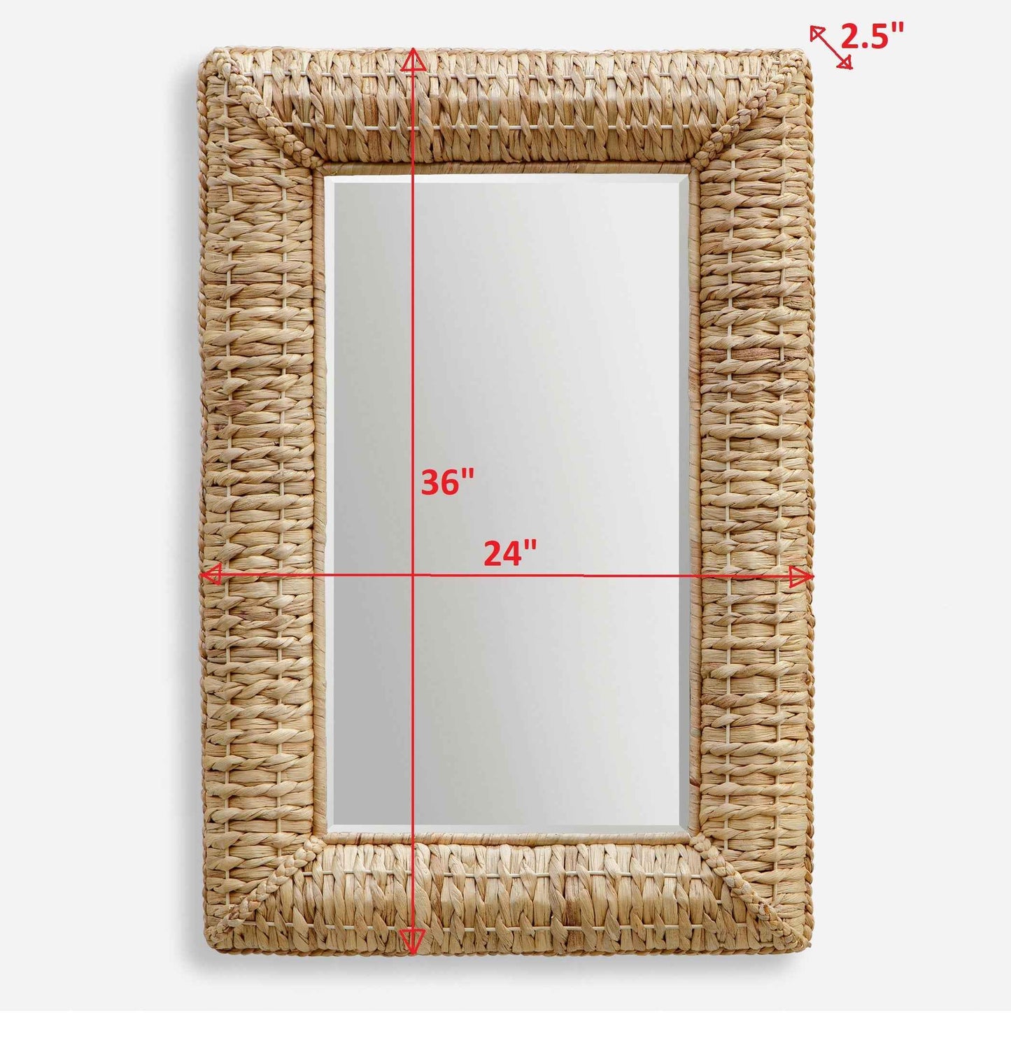 TWISTED SEAGRASS RECTANGLE MIRROR