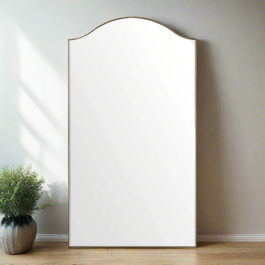MALLORCA OVERSIZED ARCH MIRROR: BRASS