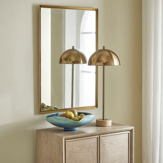 HEISLER BRASS PLATED VANITY MIRROR