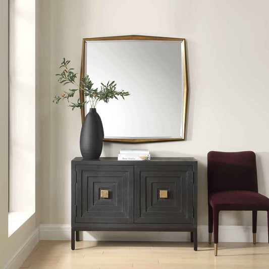 ON POINT SQUARE GOLD MIRROR