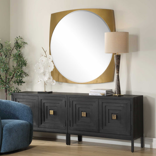 NEILIA BRASS PLATED LARGE MIRROR