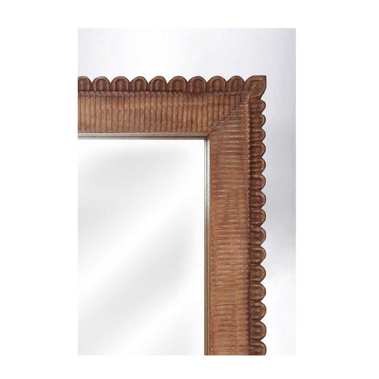 Kadek Carved Teak Floor Mirror