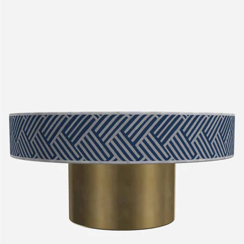 Bone Inlay Round Coffee Table for Home Centre Table Geometrical Pattern by Hansa Handicraft - Hansa Handicraft
