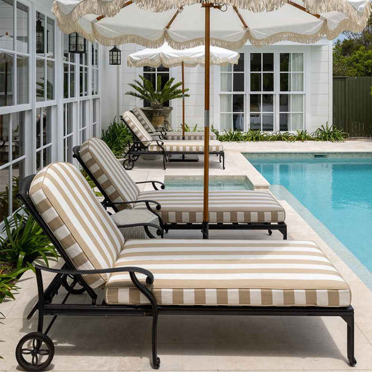 Striped Outdoor Sun Lounge