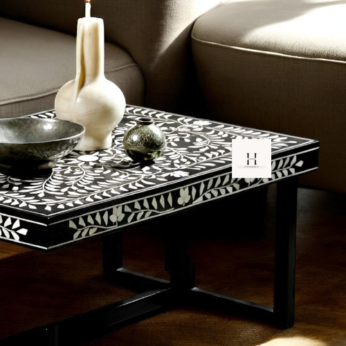 Black Mother of Pearl Coffee Table – Hansa Handicrafts - Hansa Handicraft