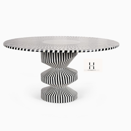 Elegance Dining Table – black &; White - Hansa Handicrafts - Hansa Handicraft
