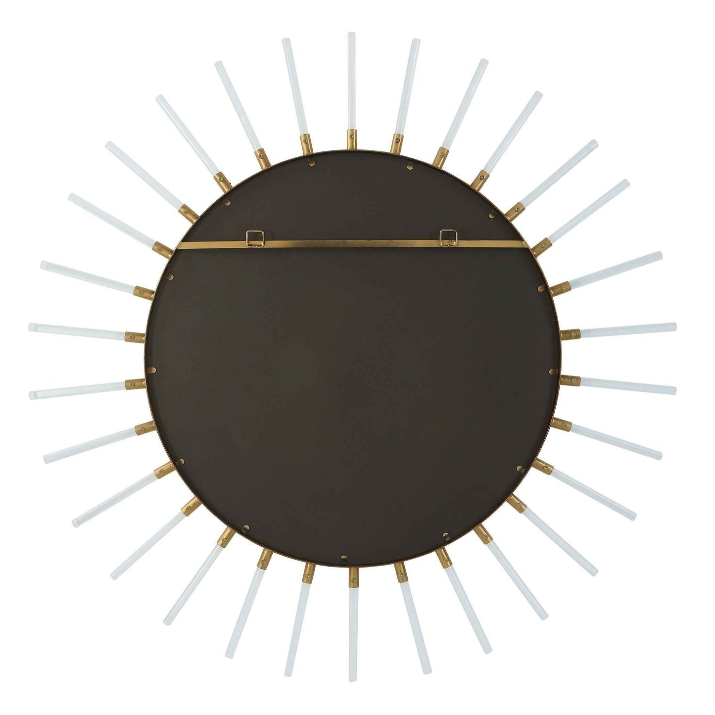 ACRYLIC & GOLD SUNBURST MIRROR