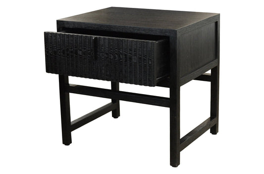 ADDISON (BED)SIDE TABLE / CHARCOAL OAK - Green Design Gallery
