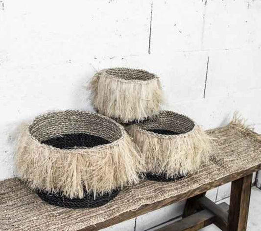 ALOHA BASKETS | BLACK | SET OF 3