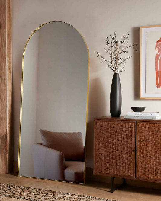 ARCH DRESSING MIRROR: ANTIQUE BRASS