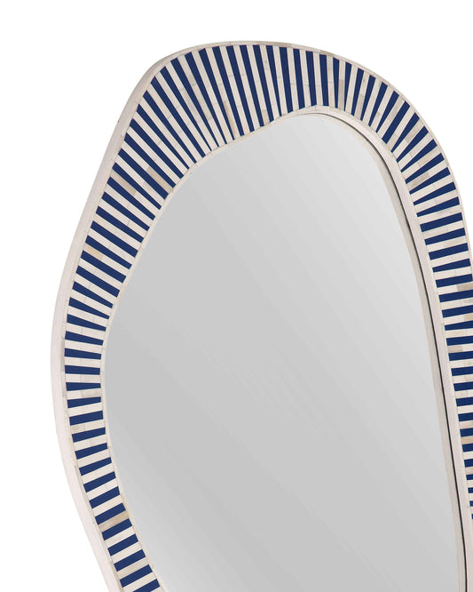 Rhodes - Wall Mirror - Blue / White