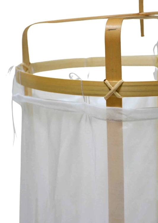 BAMBOO PENDANT | WHITE COTTON