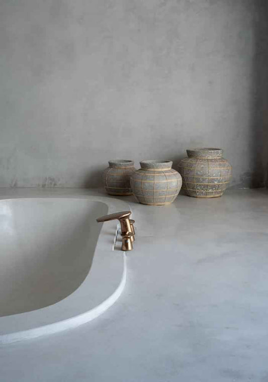BELLY TERRACOTTA VASE | CONCRETE | LARGE