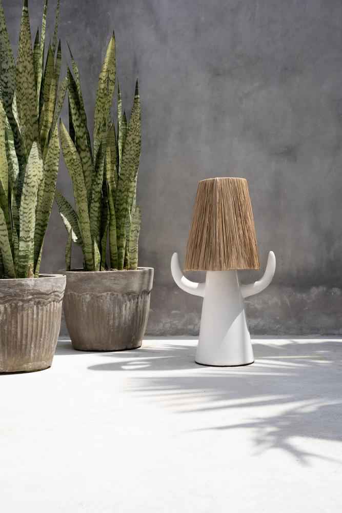 BILLY BOB TABLE LAMP | WHITE + NATURAL